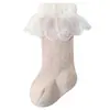 Nuevos calcetines de encaje lindos de caña media para Otoño e Invierno 2026, calcetines cálidos y que retienen el calor para bebés y niños para Otoño e Invierno