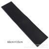 Posavasos rectangular de PVC grueso, alfombrilla de barra de goma, antideslizante, impermeable, color negro