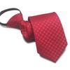 Corbata con cremallera de 8 cm al por mayor perezosa fácil de jalar sin nudo 7 cm para hombre negocios formal morado rojo rojo oscuro