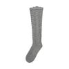 Calcetines Retro de Tubo Alto Grises Holgados para Mujer de Otoño e Invierno, Calcetines Cálidos de Lana Tejida para Pantorrilla, Venta al por Mayor de Lana