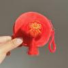 Estilo de moda nacional león peluche monedero bolso de hombro cuadrado caricatura regalo para niños Año Nuevo sobre rojo bolsa de almacenamiento