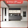 Fábrica de Foshan Personalizado Luxo Leve Liga de Alumínio Aparador Porta de Armário de Vidro com Luz Integrada Combinação Armário de Vinho de Alumínio Completo Montado na Parede
