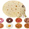 Manta con Estampado de Burrito Mexicano de Franela Seleccionada Transfronteriza Manta Gruesa para Siesta Redonda Personalizada con Estampado de Pizza Manta para Sofá
