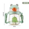Copo para beber infantil Yinqian copo de plástico com canudo copo fofo de desenho animado alça alça de ombro uso duplo chaleira de jardim de infância