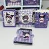 77904 Página para colorear de Kuromi Libro de espiral Morado Página para colorear de Loromi Libro de espiral abatible con forma especial Rayas horizontales Papelería