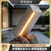 Salão de exposições, iluminação industrial, luminária de jardim para pátio, resina de fibra de vidro, design inclinado, pedra natural, luminária à prova d'água para exterior, luminária de paisagem com design artístico