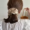 Elástico de Cabelo Scrunchie de Cetim Laço de Cabelo Ins Retrô Elegante Simples High-End Corda de Cabelo para Coque Acessório de Cabelo