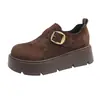 Sapatos Birkenstock Retro de Solado Grosso Cor Sólida Novo Estilo Primavera e Outono 2026 Melard Sapatos Casuais Slip-On Aumentadores de Altura