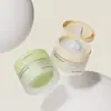 Shengqi Verde Reemplazable Tapa Flip-Top PP Fondo Redondo 100g Botella para Crema Botella para Crema Facial Fondo Completamente de Plástico Recortado Botella para Crema de Esencia