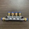 Distribuidor de Circuito de Óleo Tipo A / Divisor de Óleo / Bloco de Distribuição de Óleo / Conector Resistência Circuito de Óleo Lubrificante Acessórios para Máquinas-Ferramenta M8X1
