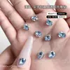 Decoraciones para Uñas Color Rojo Rosa con Brillantes Diamantes K9, Sin Base, Diamantes Apilados Hechos a Mano, Arte de Uñas de Caramelo Colorido