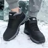 Sapatos Masculinos Novo Estilo Sapatos de Algodão Outdoor Quentes com Solado Grosso Botas de Neve Forradas com Lã Espessadas Sapatos Casuais Masculinos Tênis