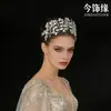 Diadema de Novia Hecha a Mano Estilo Europeo y Americano Super Hada con Pedrería y Perlas Accesorio para el Cabello de Escenario Tocado de Cumpleaños Tocado de Novia de Lujo Ligero