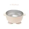 Tigela Pequena de Silicone com Ventosa em Aço Inoxidável Material de Grau Alimentício Durável com Ventosa Antiderrapante Produtos para Bebê Fábrica de Origem