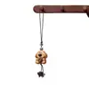Colgante de Tallado en Madera de Durazno de Oso Lindo Colgante para Bolsa Hecho a Mano DIY Llavero Colgante Joyería Creativa
