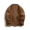 Jaqueta de inverno masculina acolchoada com gola de pele de carneiro, algodão, bolsos grandes, corte solto, espessa para aquecer
