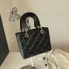 Bolsa Diana de alta qualidade com padrão de losangos estilo coreano, novo design 2026, estilo nicho, popular entre influenciadores, bolsa de ombro/transversal de outono