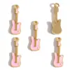 Colgante de Nota Musical de Guitarra Esmaltada Colorida Serie de Instrumentos de Piano Accesorios para Joyería DIY Encanto para Llavero W505