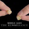 Pendientes de botón cruz de trébol de cuatro hojas estilo retro ligero circonita cúbica pendientes de moda retro francesa lujo ligero sensación de alta gama
