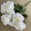 Nueva rosa Chen de ensueño de 7 cabezas flor artificial adornos de escritorio flores falsas DIY decoración de camino de boda flores de seda hechas a mano al por mayor