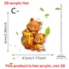Chaveiro Acrílico 2D Fofo e Divertido Transfronteiriço com Múltiplos Padrões para Escolher, Apresentando Personagens de Desenho Animado Como Anões, Frutas e Ratos, Adequado como Pingente de Bolsa