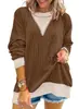 2026 Roupa Feminina Transfronteiriça Europeia e Americana Amazon Outono Novo Casual Solta Color Block Gola Redonda Manga Longa Listrada Torcida Moletom