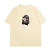 Camiseta de Verano para Hombre 230g Algodón Holgado Estampada de Manga Corta Venta al por Mayor Tops Casuales de Media Manga para Hombre