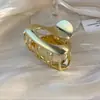 Pinza Metálica de Alta Gama para el Cabello para Mujer, Pinza de Tiburón de Verano de Gran Tamaño para la Parte Posterior de la Cabeza, Pinza para el Cabello de Nicho, Clip Nuevo, Horquilla, Horquilla