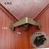 Antigüedad China Latón Puro Protectores de Esquina de Barra Recta Caja de Joyería Gabinete de Madera de Alcanfor Soportes de Esquina Decorativos de Cobre Protectores de Esquina Flores de Esquina