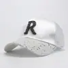 Gorra para Niños Estilo Coreano Moda Tendencia Letra A Letra D Gorra de Béisbol con Lentejuelas Ajustable Transpirable Sombrero para el Sol