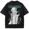 Camiseta Gráfica de Bleach Zaraki Kenpachi Ropa Unisex Camiseta de Manga Corta Camiseta Lavada Harajuku