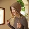 Explosões Transfronteiriças Chapéu de Cashmere Infantil 100% Cashmere Outono e Inverno Novo Tricô Espesso Quente com Corda