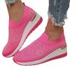 Zapatos de mujer de talla grande para comercio exterior 2024 nuevos punta redonda tacón inclinado moda taladro caliente deportes ocio un pedal zapatos de mujer en stock