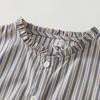 Foto Real de Casaco Camisa Colete de Estilo Japonês Verão Novo Feminino Solto Sem Mangas Gola Alta Listrado Cardigã Top para Mulheres