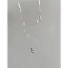 Collar Minimalista Circular Entrelazado de Doble Capa de Plata de Ley para Mujer, Nueva Cadena Versátil de Nicho para la Clavícula