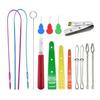 Dispositivo de inserción de cuerda elástica Amazon, kit de extractor de alambre para banda elástica de plástico larga, dispositivo de inserción de cuerda de doble agujero con clip