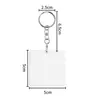 Chaveiro de Metal Chaveiro em Branco para Transferência de Calor Impressão Dupla Face Liga de Alumínio Sublimação Argola de Chaveiro