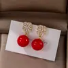 Brincos de Pérola Cinza Cânhamo Quadrados com Zircônia Microcravejada Prata Agulha Luxo Leve High-End Estilo Coreano Brincos de Pérola Modernos para Mulheres