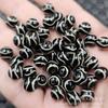 Ágata preto e branco contas de onda d'água contas redondas jade contas soltas diy8 mm acessórios de joias contas de jade feitas à mão atacado