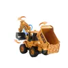 Escavadeira de Brinquedo DieCast com Caçamba Móvel Potência por Fricção