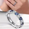 Huajie Nuevo Simple Popular en Internet Moda Rai Diseño de Textura de Anillo de Diamante Geometría de Alto Grado Anillo de Pareja para Hombres y Mujeres