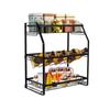 Estante para Condimentos Estante de Almacenamiento para Condimentos de Cocina Multicapa Extraíble para Encimera Estante de Almacenamiento para Aceite y Sal Condimentos Dulces y Ácidos