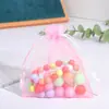 Bolsa de Malla de Nylon con Bolsillo de Cordón de Organza Bolsa de Regalo de Gasa Transpirable con Cordón Bolsa de Almacenamiento de Bufanda de Seda de Organza