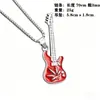 Collar Colgante de Guitarra de Música Hip-Hop Europea y Americana Transfronterizo Cadena de Suéter de Acero de Titanio Disco Callejero Colgante Joyería de Moda