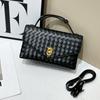 Bolso de Mano de Lujo Accesible de Alta Gama Bolso Tejido a Mano de Cuero Genuino 2025 Nuevo Bolso Satchel de Moda Bolso de Noche Bolso Cuadrado Pequeño de Piel de Vaca