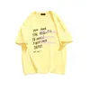 Blusa de Verão Feminina Estilo Coreano Doce com Estampa de Letras, Gola Redonda e Manga Curta, com Sensação Relaxada e Versátil para o Trabalho e Uso Casual