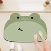 Tapete de piso de barro de diatomeas con animal de dibujos animados para el hogar, baño, tapete antideslizante, forma especial, lindo, adorable, absorbente para inodoro, secado rápido, tapete para pies