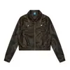 Chaqueta de Cuero PU Desgastado Tendencia Retro Americana 2025 Estilo Callejero Piloto Unisex Chaqueta de Béisbol para Pareja