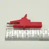 Pinza de Cocodrilo de Acero Inoxidable Negra y Roja con Funda, Apertura de 20 mm, Orificio de Cola de 4 mm, Gancho Resistente a Altas Temperaturas, Codo de Alta Presión, Pinza de Pesca