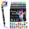 Bolígrafo acrílico de doble punta transfronterizo, marcador de dos colores, bolígrafo de pintura para niños, para papel, vidrio, lavable, no mancha la mano, bolígrafo para grafitis
